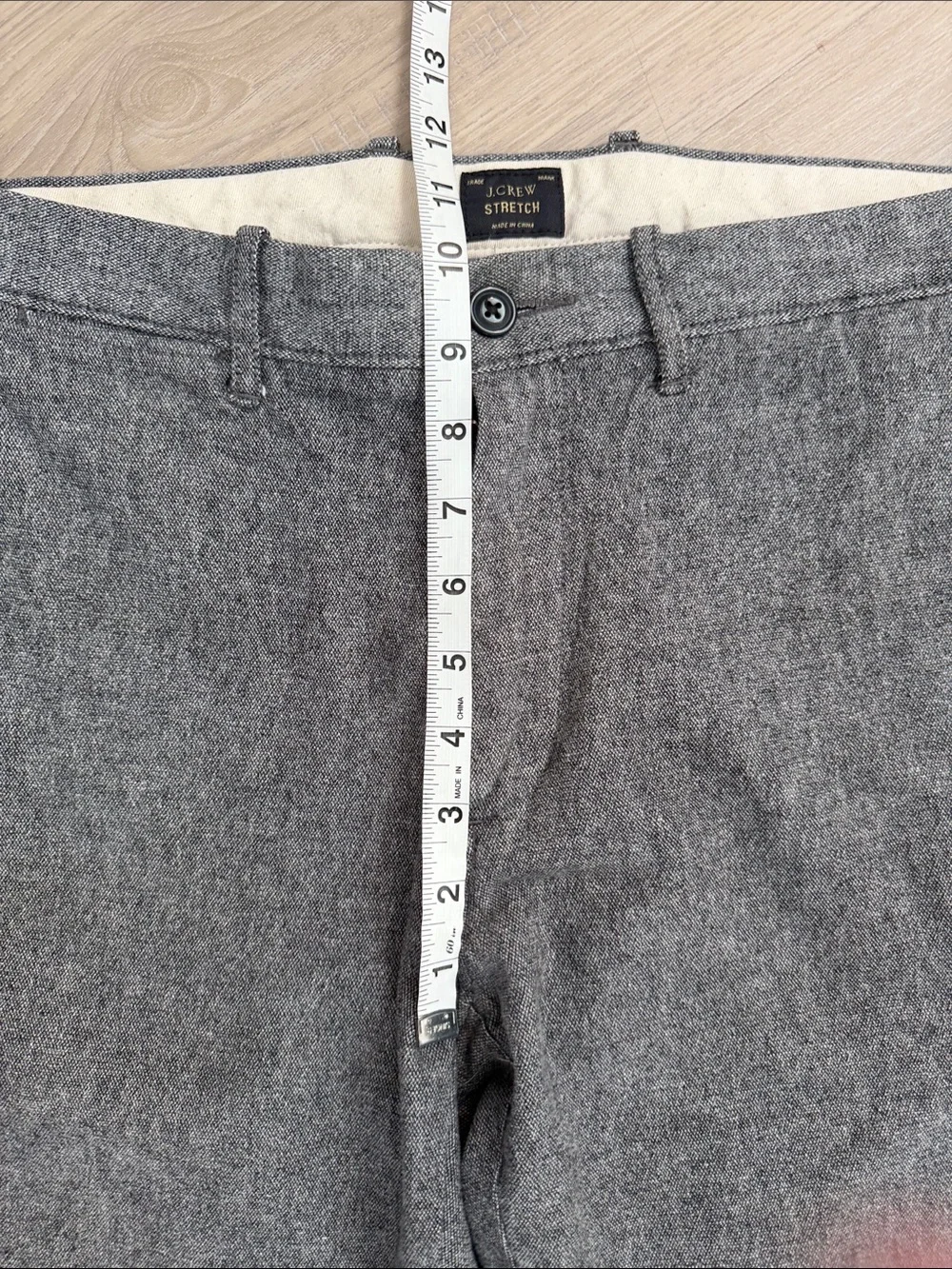 J. Crew Stretch Grey 1040 Athletic Tapered Fit Chino Pants.  Sz 32/34
